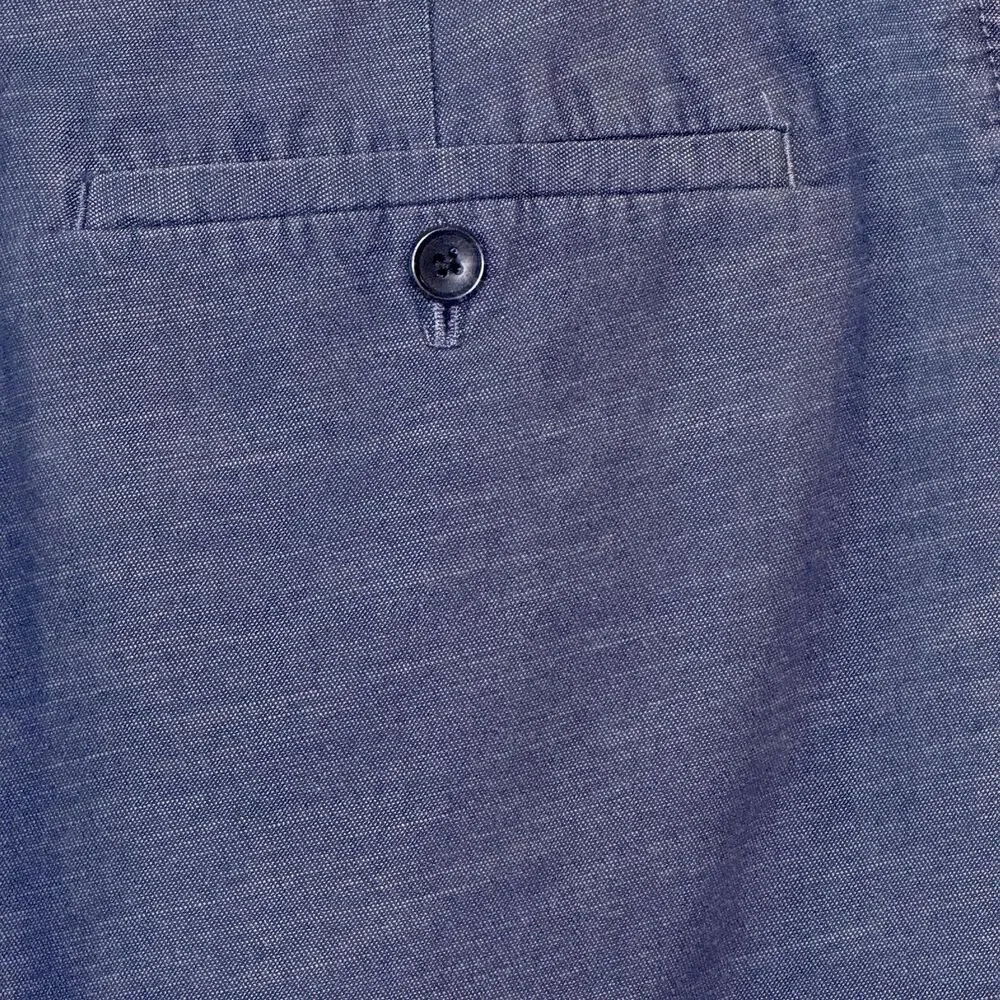 BANANA REPUBLIC Mens Sz 32 VNTG Flat Front Aiden Shorts Blue Heather Preppy Y2K